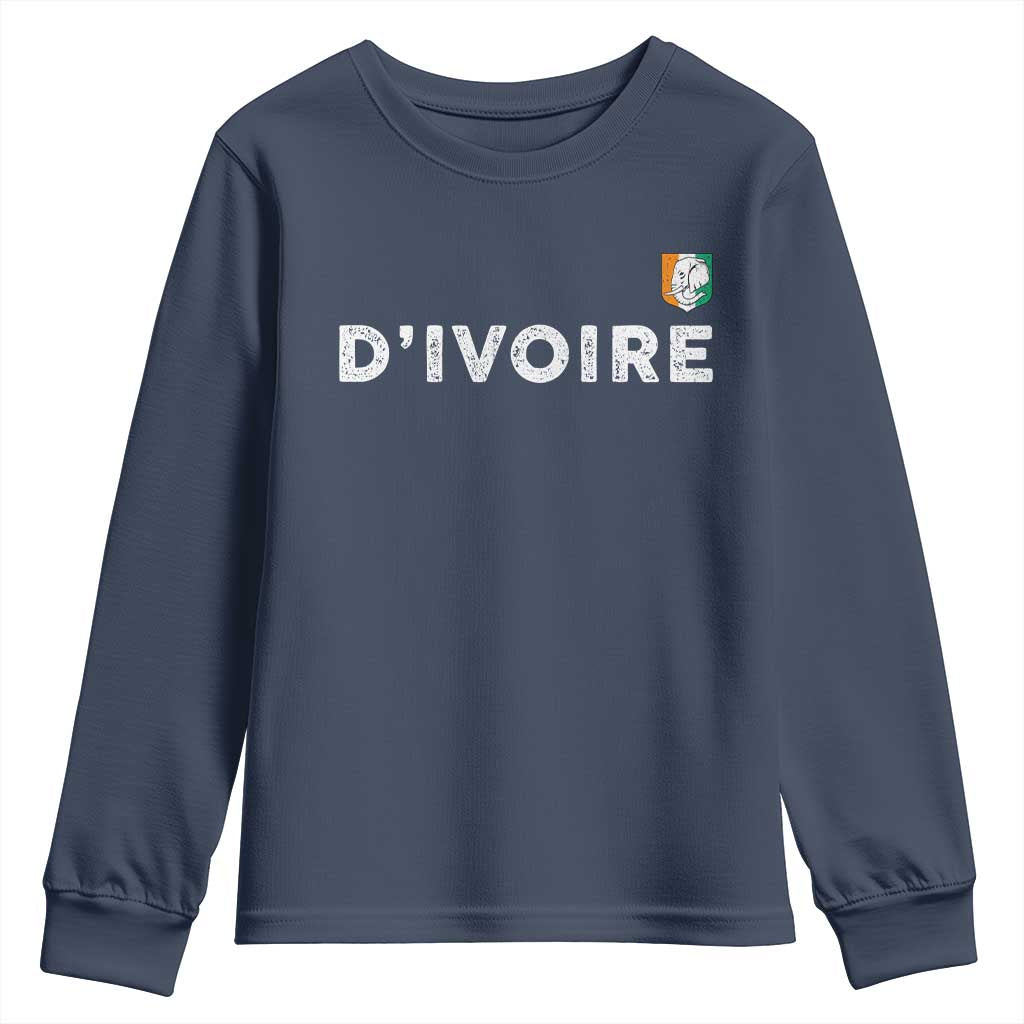 Côte D Ivoire Youth Sweatshirt Ivory Coast Crest Football Elephant Family Matching