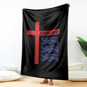 England Football St George Cross Three Lions Emblem Throw Blanket
