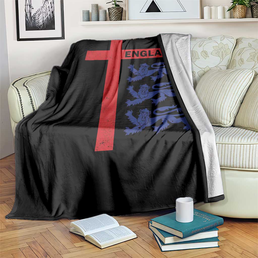England Football St George Cross Three Lions Emblem Throw Blanket