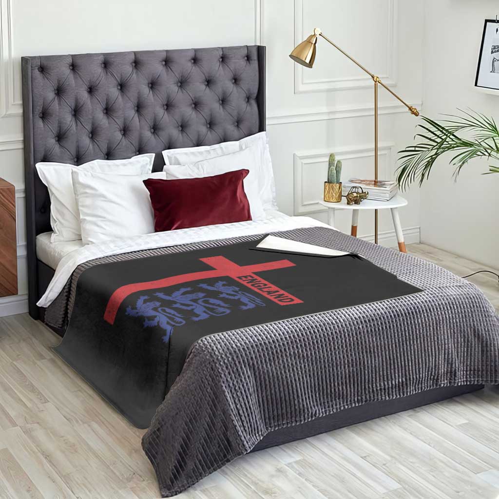 England Football St George Cross Three Lions Emblem Throw Blanket
