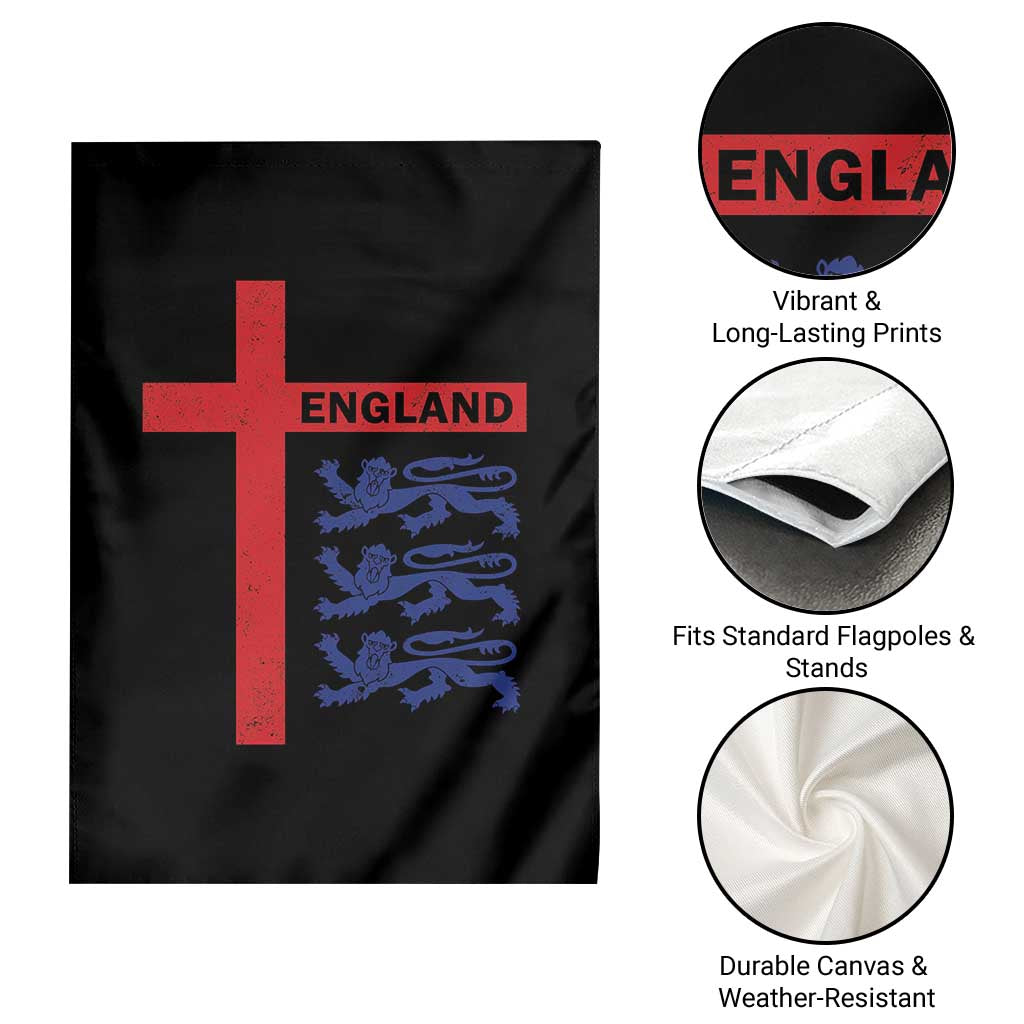 England Football St George Cross Three Lions Emblem Garden Flag