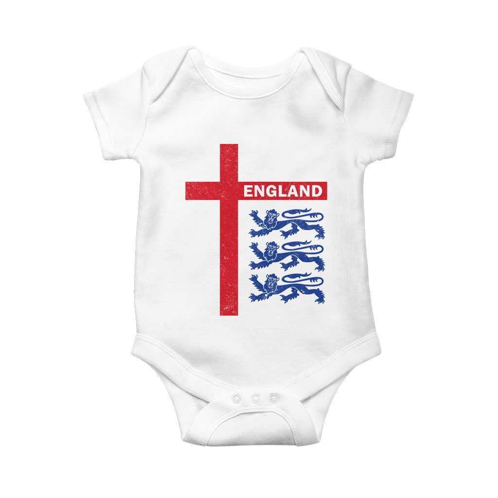 England Football St George Cross Three Lions Emblem Baby Onesie