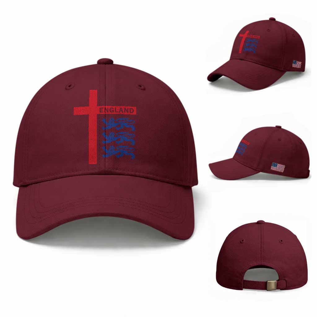 England Football St George Cross Three Lions Emblem Baseball Cap