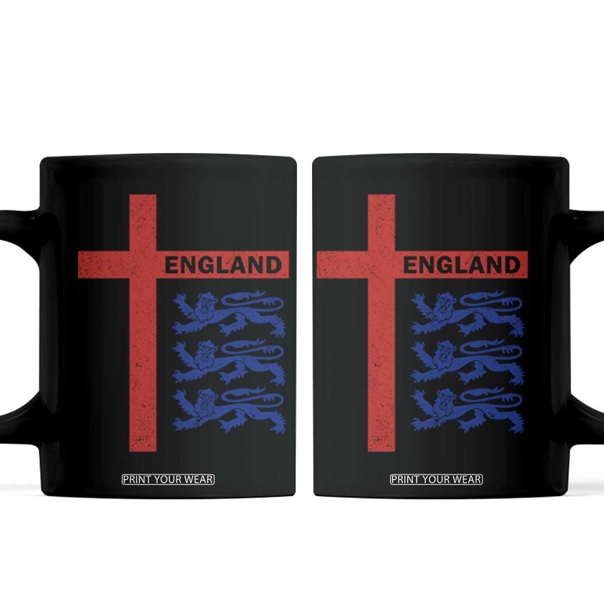 England Football St George Cross Three Lions Emblem Coffee Mug