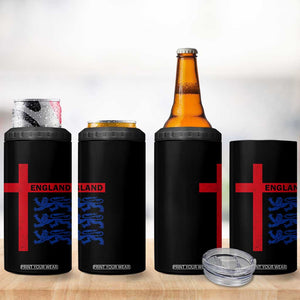 England Football St George Cross Three Lions Emblem 4 in 1 Can Cooler Tumbler
