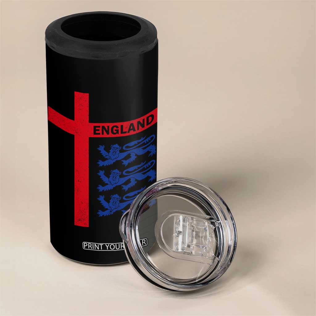England Football St George Cross Three Lions Emblem 4 in 1 Can Cooler Tumbler