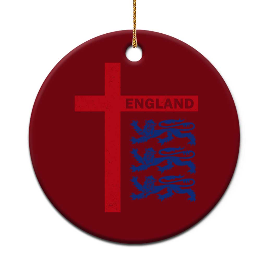 England Football St George Cross Three Lions Emblem Ceramic Ornament TS11 1pc Red Print Your Wear