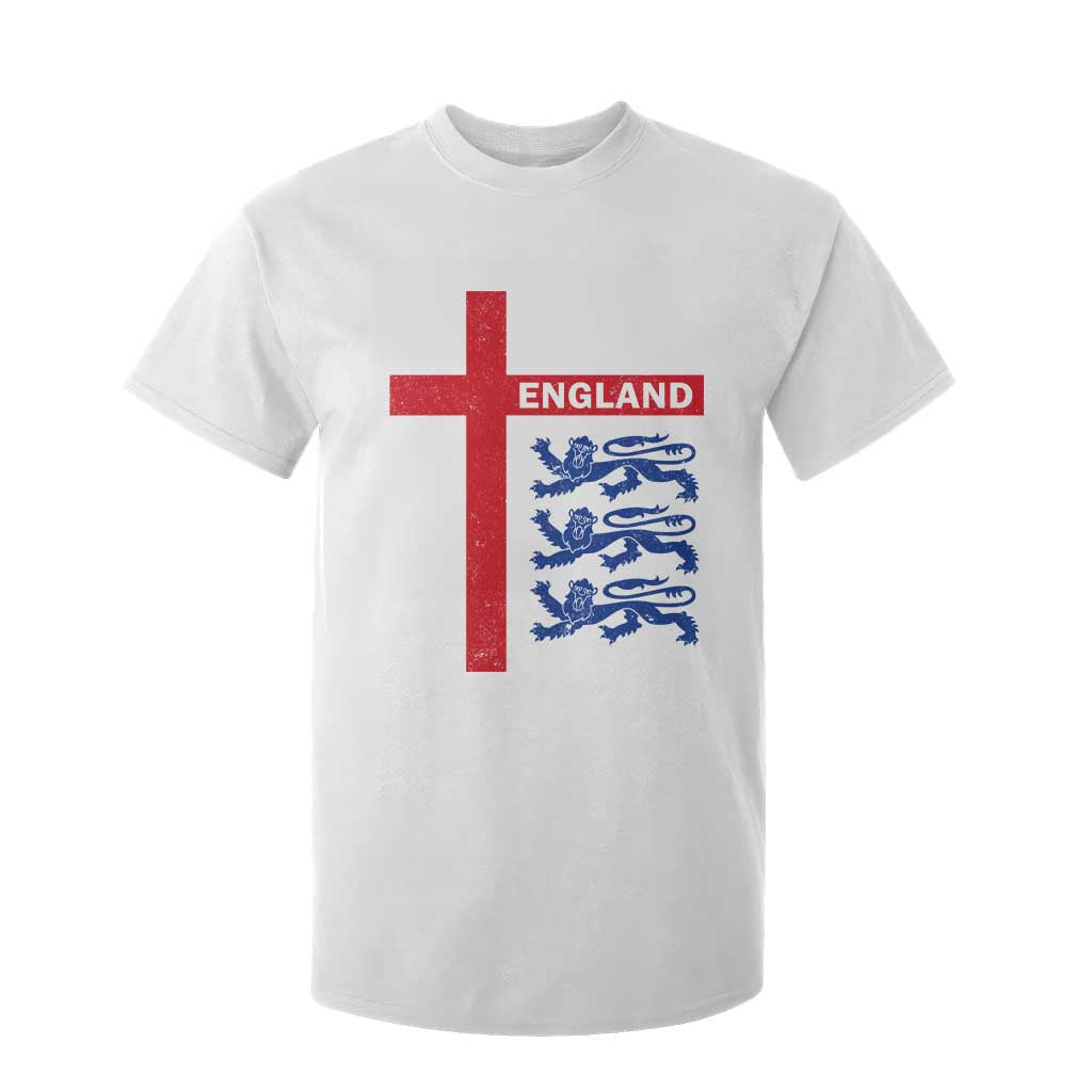 England Football St George Cross Three Lions Emblem T Shirt For Kid