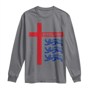 England Football St George Cross Three Lions Emblem Long Sleeve Shirt