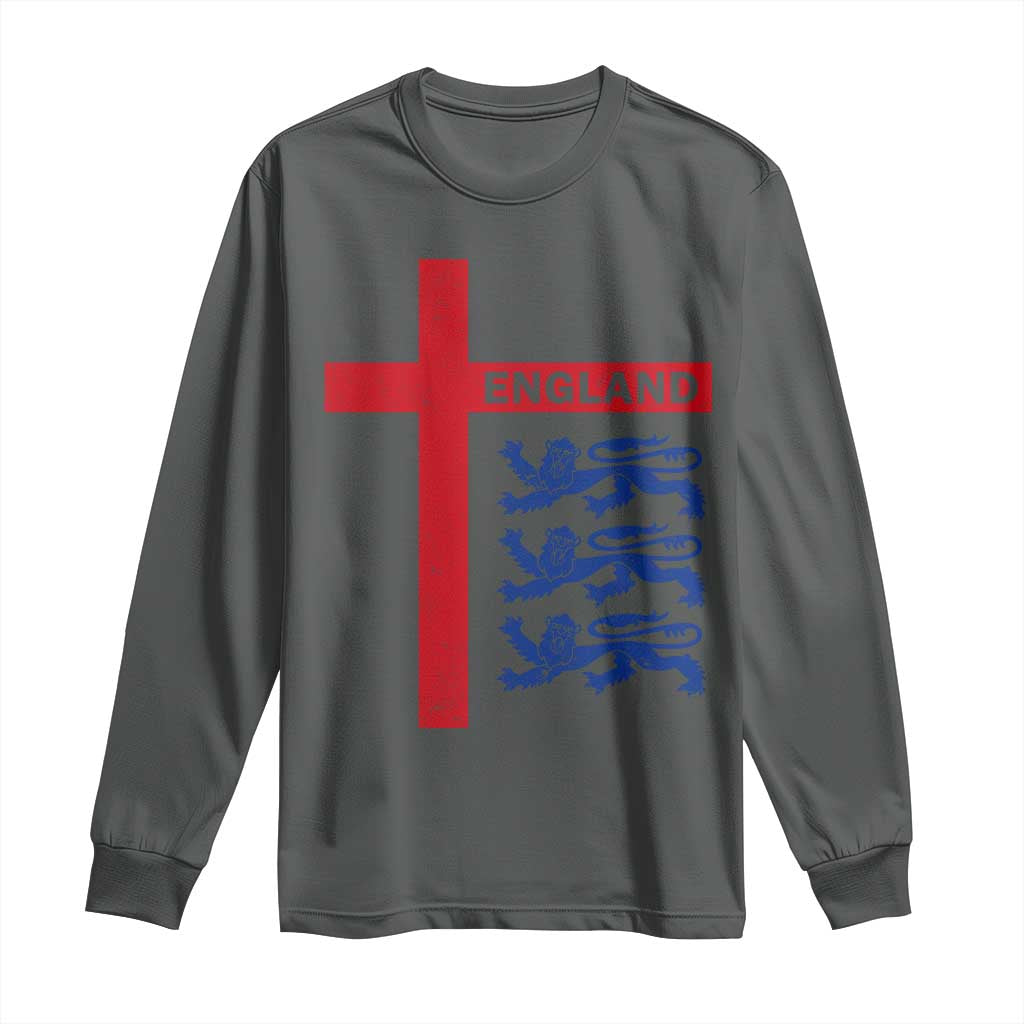 England Football St George Cross Three Lions Emblem Long Sleeve Shirt