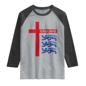 England Football St George Cross Three Lions Emblem Raglan Shirt