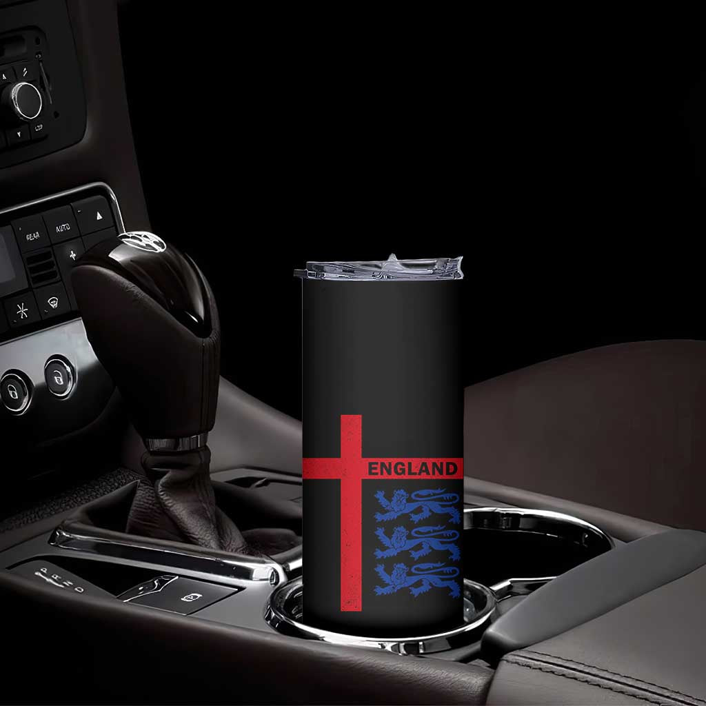 England Football St George Cross Three Lions Emblem Skinny Tumbler