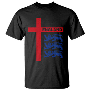 England Football St George Cross Three Lions Emblem T Shirt