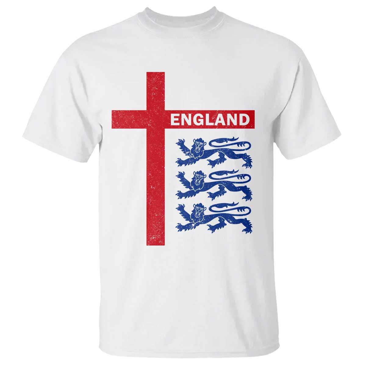 England Football St George Cross Three Lions Emblem T Shirt