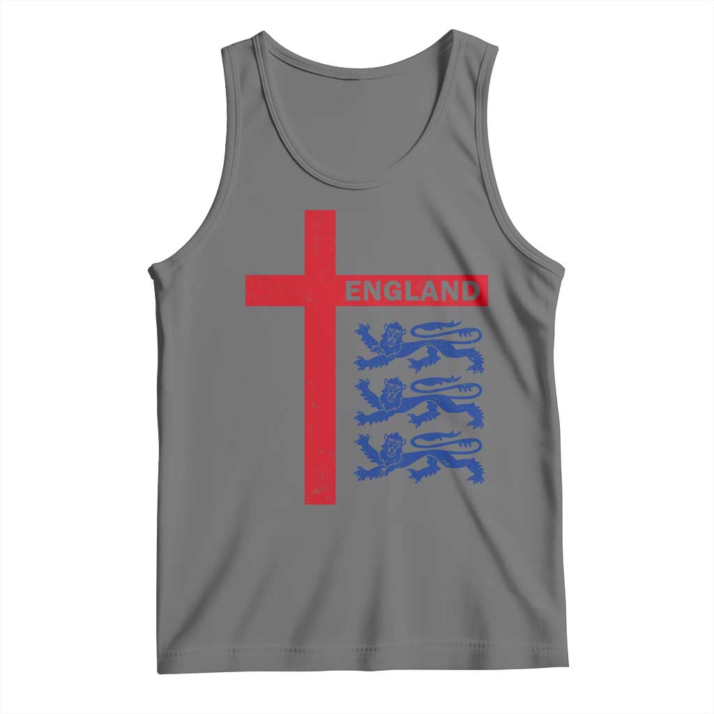 England Football St George Cross Three Lions Emblem Tank Top
