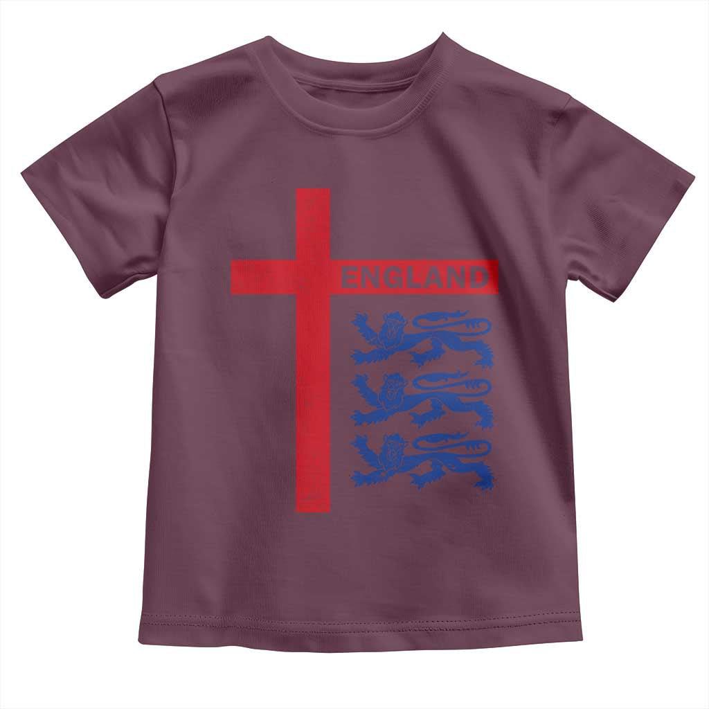 England Football St George Cross Three Lions Emblem Toddler T Shirt