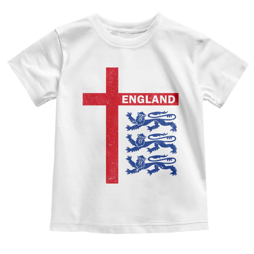 England Football St George Cross Three Lions Emblem Toddler T Shirt