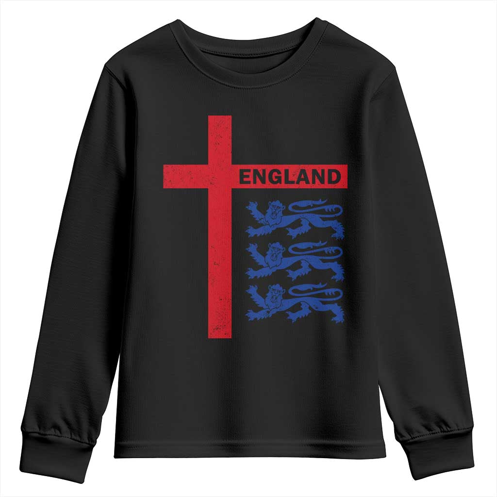 England Football St George Cross Three Lions Emblem Youth Sweatshirt
