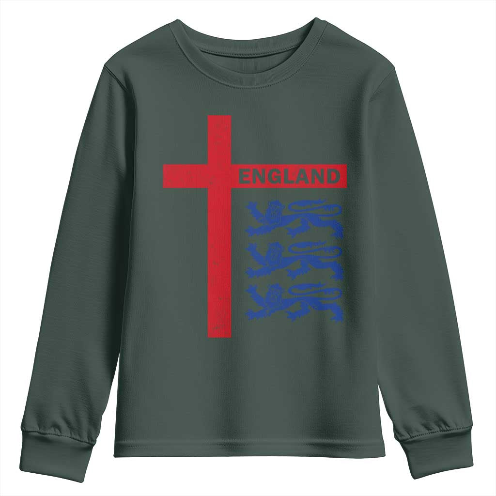 England Football St George Cross Three Lions Emblem Youth Sweatshirt