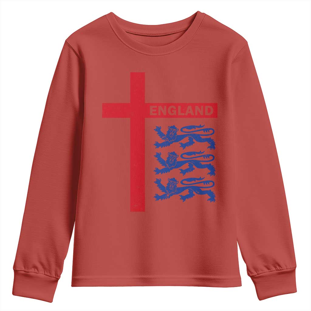 England Football St George Cross Three Lions Emblem Youth Sweatshirt