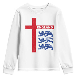 England Football St George Cross Three Lions Emblem Youth Sweatshirt