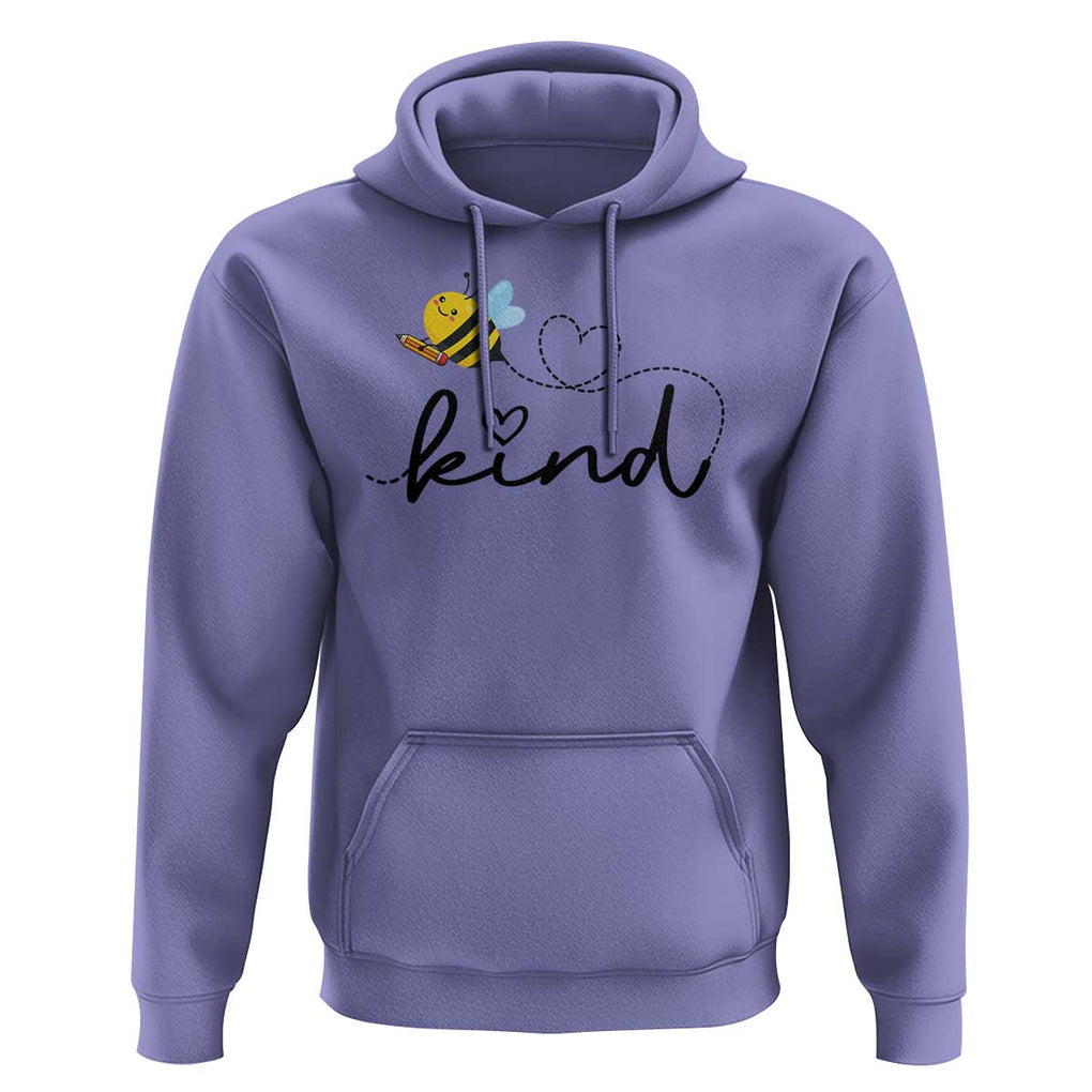 Positive Quote Bee Hoodie Be Kind Pencil Back To School Bumblebee TS11 Violet Print Your Wear