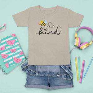 Positive Quote Bee T Shirt For Kid Be Kind Pencil Back To School Bumblebee TS11 Sand Print Your Wear