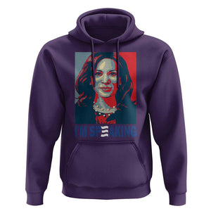 Funny Harris Hoodie I'm Speaking Quote Presidential Election TS11 Purple Print Your Wear