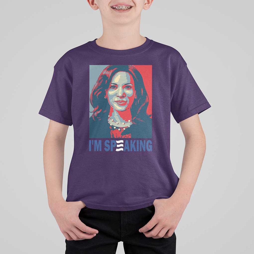 Funny Harris T Shirt For Kid I'm Speaking Quote Presidential Election TS11 Purple Print Your Wear