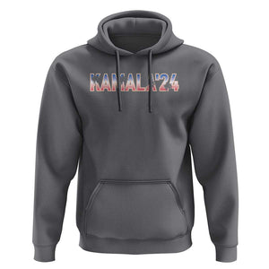 Kamala'24 Hoodie Coconut Tree USA Flag TS11 Charcoal Print Your Wear