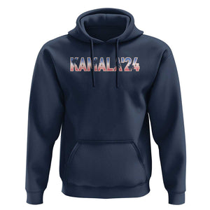 Kamala'24 Hoodie Coconut Tree USA Flag TS11 Navy Print Your Wear