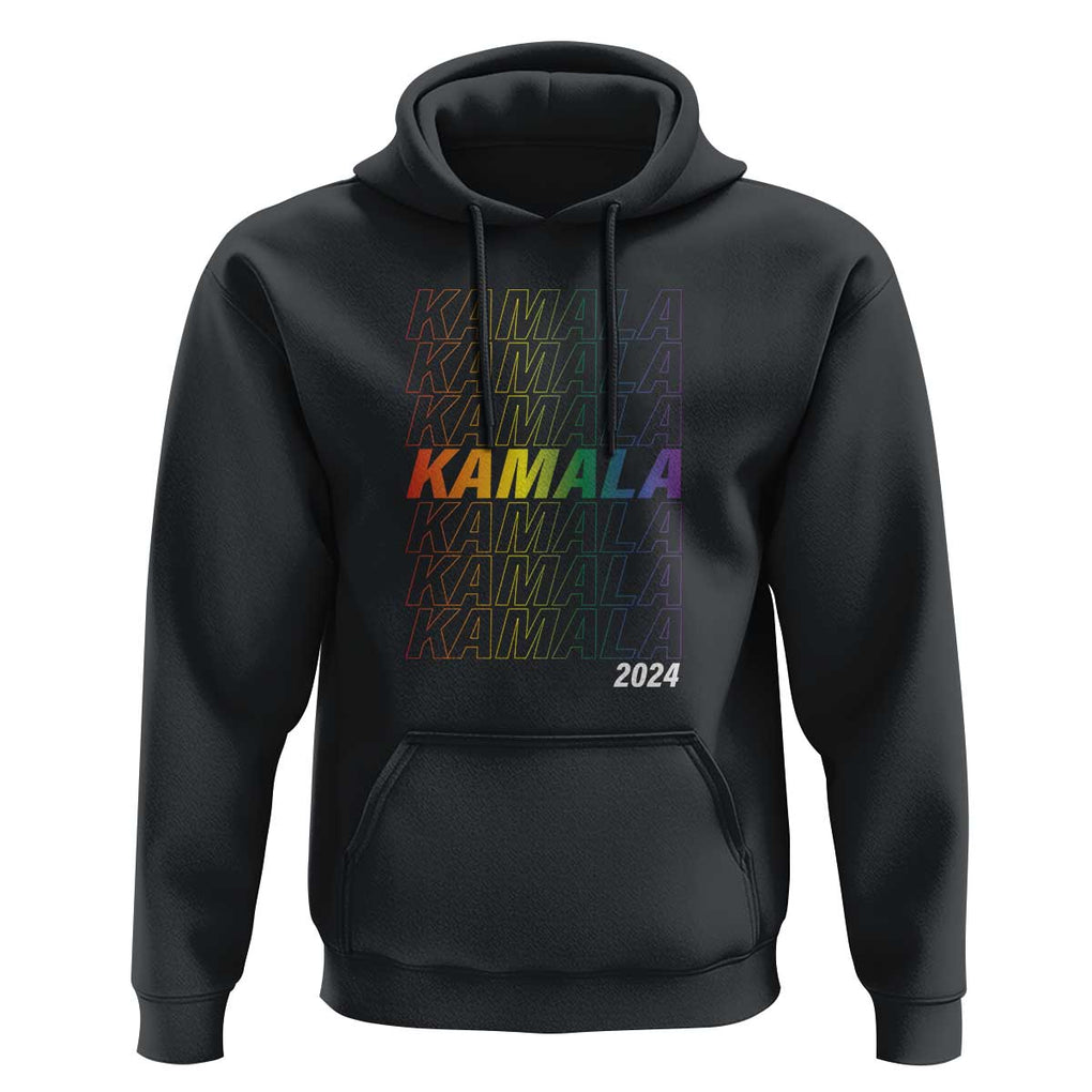 Kamala 2024 Hoodie LGBTQ Gay Pride Lesbian Flag TS11 Black Print Your Wear