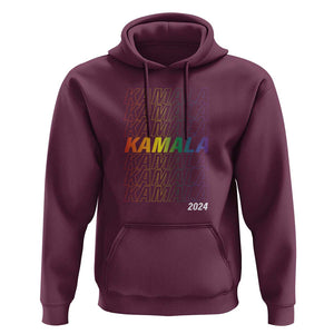 Kamala 2024 Hoodie LGBTQ Gay Pride Lesbian Flag TS11 Maroon Print Your Wear