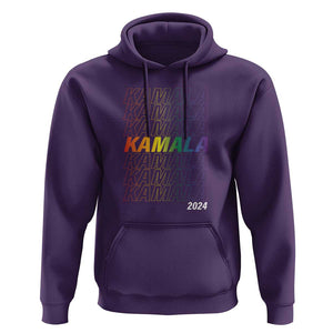 Kamala 2024 Hoodie LGBTQ Gay Pride Lesbian Flag TS11 Purple Print Your Wear