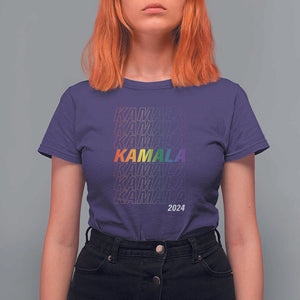 Kamala 2024 T Shirt For Women LGBTQ Gay Pride Lesbian Flag TS11 Purple Print Your Wear