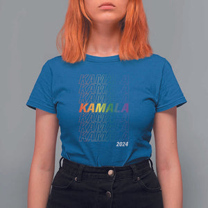 Kamala 2024 T Shirt For Women LGBTQ Gay Pride Lesbian Flag TS11 Royal Blue Print Your Wear