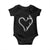 Fishing And Hunting Vintage Hook Antler Heart Baby Onesie TS11 Black Print Your Wear