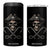 Funny Pirate Fishing Lover 4 in 1 Can Cooler Tumbler Vintage Pirate Skull Hooks Fishing TS11 One Size: 16 oz Black Print Your Wear