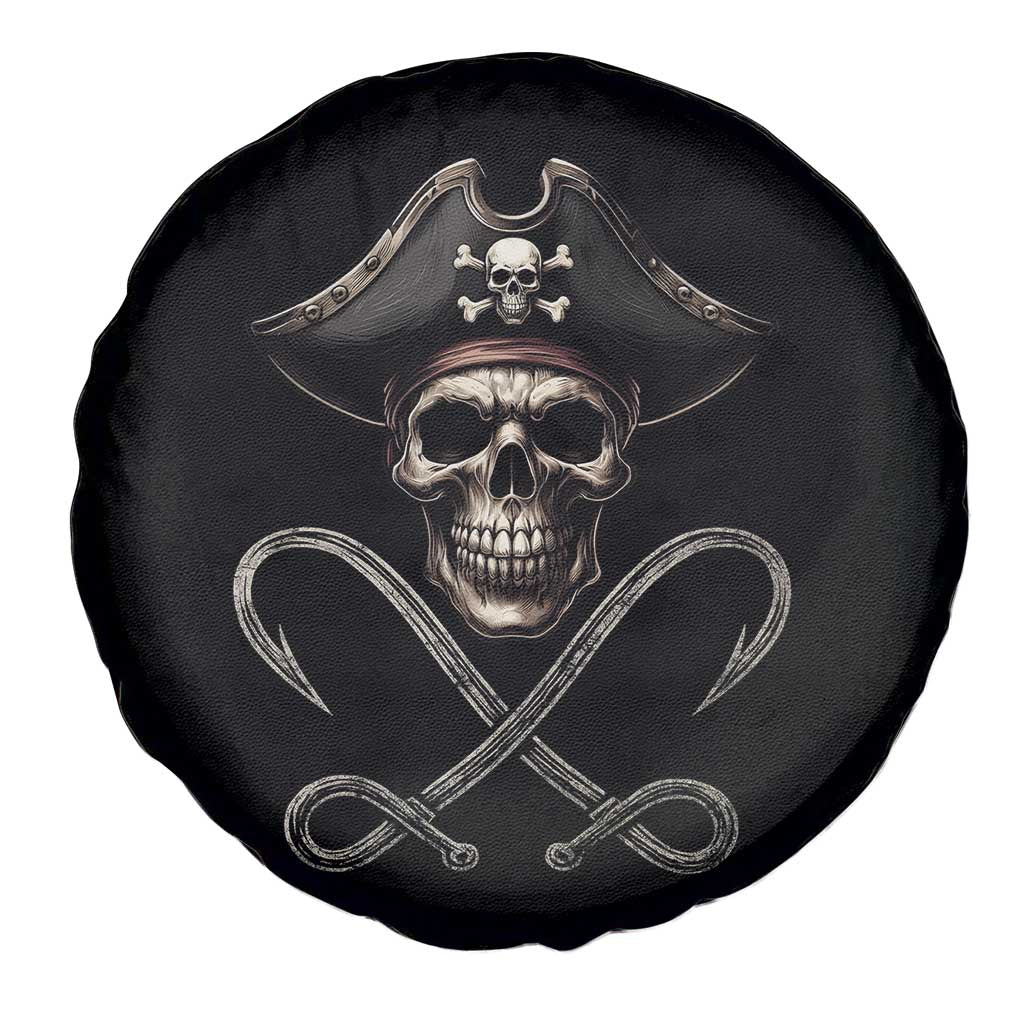 Funny Pirate Fishing Lover Spare Tire Cover Vintage Pirate Skull Hooks Fishing TS11 Print Your Wear