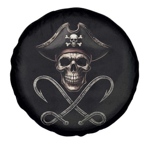 Funny Pirate Fishing Lover Spare Tire Cover Vintage Pirate Skull Hooks Fishing TS11 Print Your Wear