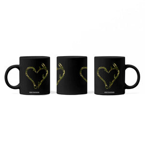 Fishing And Hunting Vintage Camo Hook Antler Heart Coffee Mug TS11 Print Your Wear