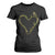 Fishing And Hunting Vintage Camo Hook Antler Heart T Shirt For Women - Print Your Wear