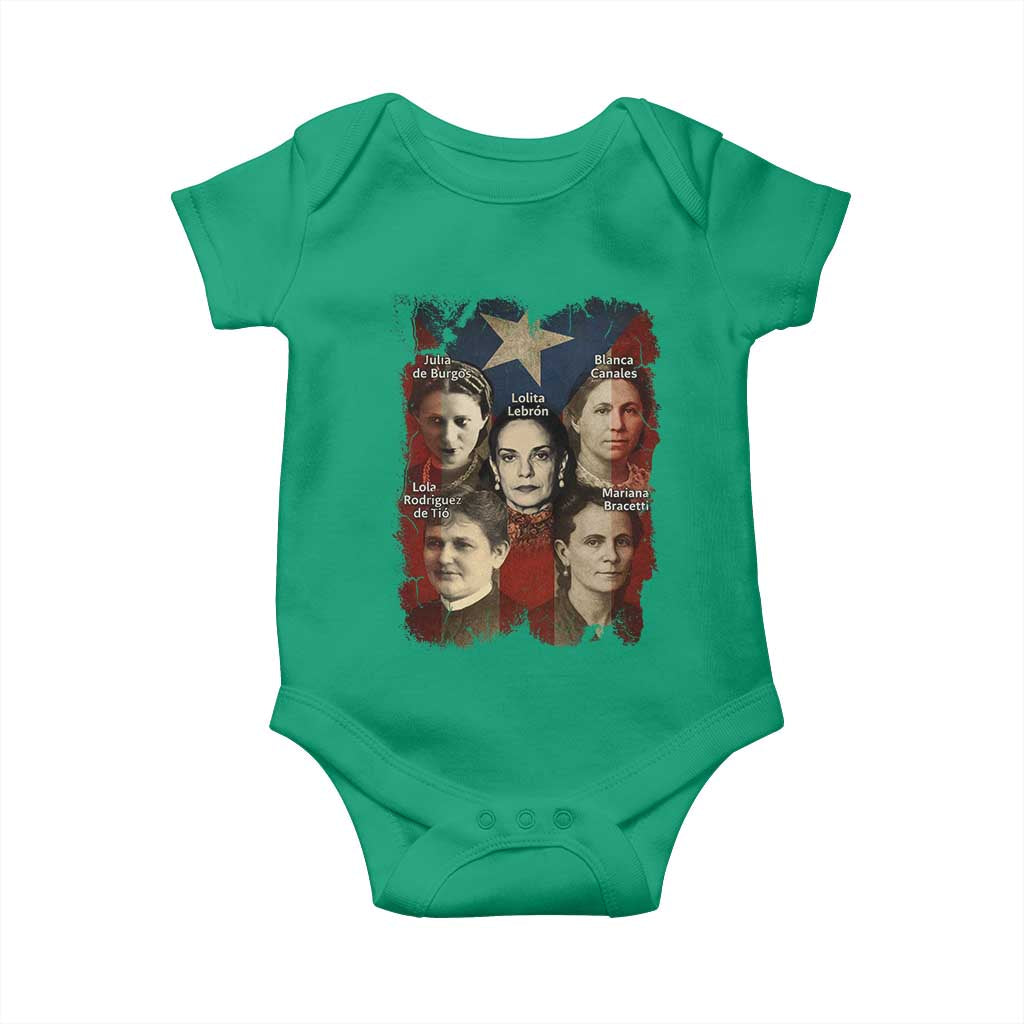 Puerto Rican Heroines Baby Onesie Boricua Julia Lolita Blanca Mariana Lola Puerto Rico Flag TS11 Irish Green Print Your Wear