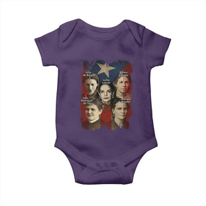 Puerto Rican Heroines Baby Onesie Boricua Julia Lolita Blanca Mariana Lola Puerto Rico Flag TS11 Purple Print Your Wear