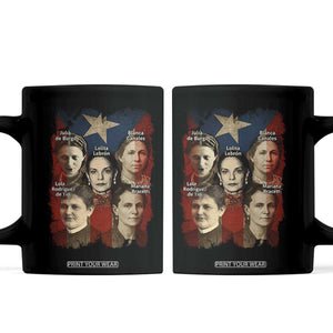 Puerto Rican Heroines Coffee Mug Boricua Julia Lolita Blanca Mariana Lola Puerto Rico Flag TS11 Black Print Your Wear