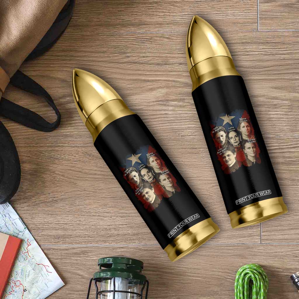 Puerto Rican Heroines Bullet Tumbler Boricua Julia Lolita Blanca Mariana Lola Puerto Rico Flag TS11 Print Your Wear