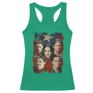 Puerto Rican Heroines Racerback Tank Top Boricua Julia Lolita Blanca Mariana Lola Puerto Rico Flag TS11 Irish Green Print Your Wear
