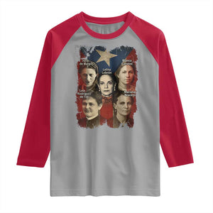 Puerto Rican Heroines Raglan Shirt Boricua Julia Lolita Blanca Mariana Lola Puerto Rico Flag TS11 Sport Gray Red Print Your Wear