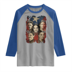 Puerto Rican Heroines Raglan Shirt Boricua Julia Lolita Blanca Mariana Lola Puerto Rico Flag TS11 Sport Gray Royal Print Your Wear