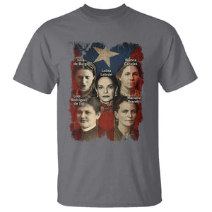 Puerto Rican Heroines T Shirt Boricua Julia Lolita Blanca Mariana Lola Puerto Rico Flag TS11 Charcoal Print Your Wear